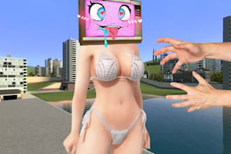 tf2, l4d2 gmod, sfm, or do vrchat avatars  mmd model, imvu model port clothing