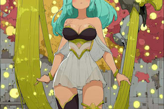 draw anime character illustration for vtuber oc