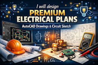 design premium electrical plans autocad drawing and circult design in usa