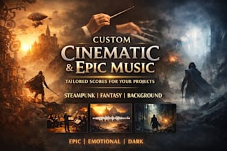 create custom cinematic, epic music for you