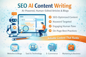 write SEO optimized ai blog posts with human editing