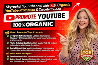 do organic youtube promotion for video marketing and channel growth