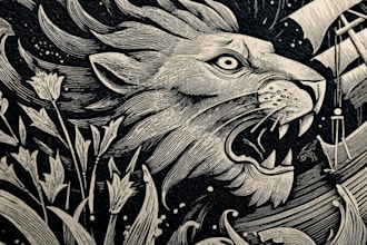 create a linocut illustration