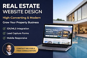 design a modern real estate website for realtors and property agencies
