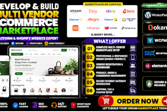 develop build multi vendor ecommerce marketplace platform shopify website expert