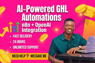 build ai powered gohighlevel CRM workflow automations with n8n integrations