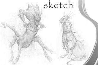 draw rough sketch or concept sketch from your idea