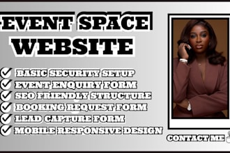 event space website, event venue website, hall rental website, wedding venue
