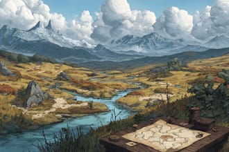 create a environments landscapes board game concept