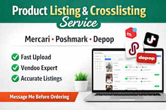 be a product lister crosslist your items on mercari poshmark depop using vendoo