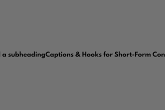 write viral captions hooks and youtube shorts content