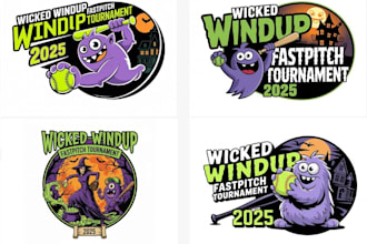 design outstanding modern softball tournament logo