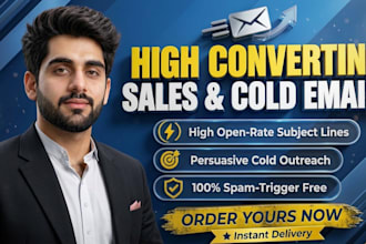 write high converting email copy for cold email and sales