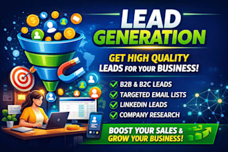do b2b lead generation, email list, and data enrichment, prospect listing