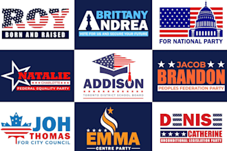 design minimalist political campaign logo for you