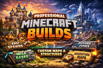 build custom minecraft maps, houses, and pro server builds