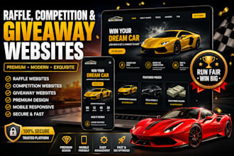 design a premium raffle, competition and giveaway website