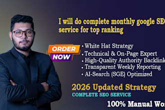 do complete monthly google SEO service for top ranking