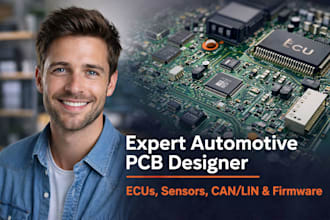 design automotive pcb, ecu, can bus, lin bus, with schematic and pcb layout
