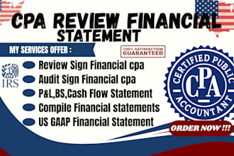 do CPA audit financial, CPA US review financial statements, CPA letter