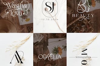 design luxury beauty makeup, perfume, skin care, spa cosmetic, esthetics logo
