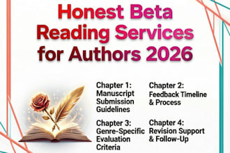 beta read your book or novel manuscript provide honest detailed reader feedback