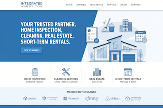 wordpress home inspection website, cleaning website real estate airbnb booking