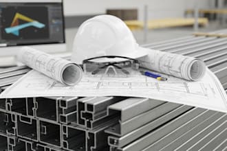 design light gauge steel framing , with structural calculations and shop drawing
