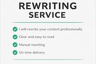 rewrite your content clearly and professionally
