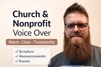 provide voice over for churches and nonprofits
