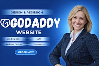 develop modern landing page on godaddy or expert godaddy developer