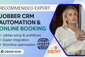 setup jobber CRM automation with buildertrend, jobtread, companycam for bookings