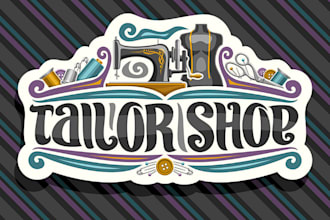 design a unique and professional textile logo for your fabric or fashion brand