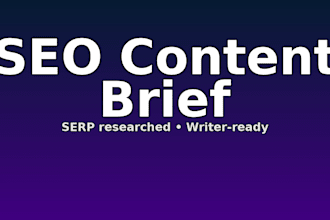 craft a serp researched SEO content brief and blog outline