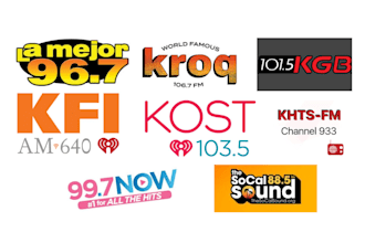 do exclusive music promotion on top 10 california radio