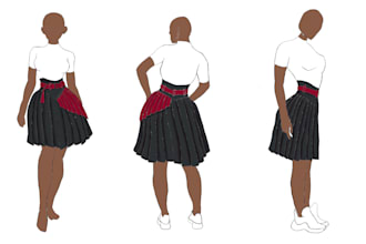 design custom  fashion illustration and garment concepts