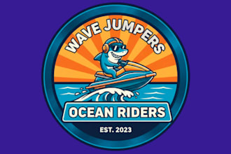 make high quality jet ski mascot logo for your business