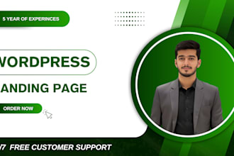 design wordpress landing page with elementor