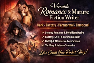 write nsfw fanfiction dark fantasy kinky erotica dark romance ghostwriter