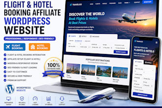 create flight and hotel booking affiliate wordpress website