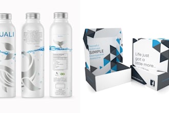 design modern can, bottle packaging, drink packaging with 3d mockup