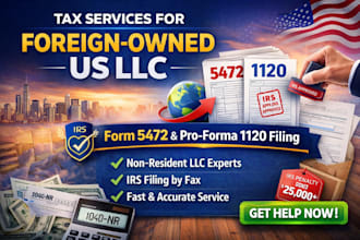 file usa tax return forms 1040, w3, w9 and 941 for non residents US llc