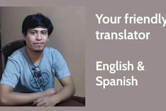 traduciré de español a inglés y viceversa