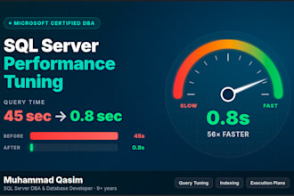 do sql server query tuning and performance optimization as certified dba