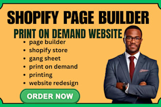 design page builder shopify store, gang sheet, print on demand, printing website