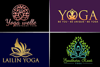 design beauty yoga spa skincare meditation types  logo for your business