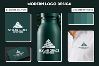 design a modern minimalist business logo for your premium brand