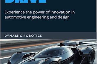 create futuristic car posters and engineering flyers