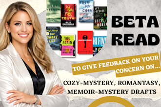 beta read cozy mystery romantasy memoir mystery early draft
