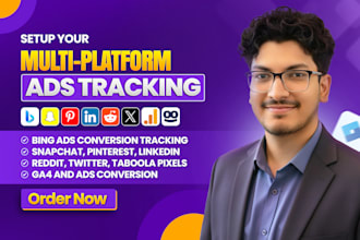 setup bing ads, snapchat, linkedin, reddit, twitter, taboola, pinterest tracking